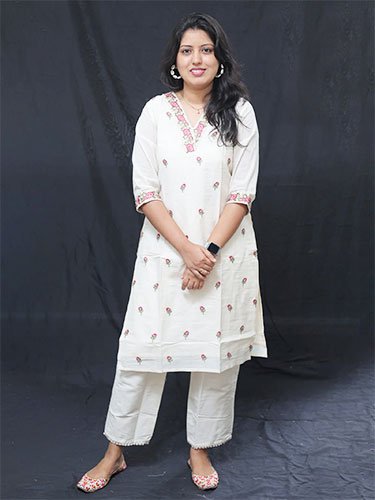 Rose Blossom Cott Kurta
